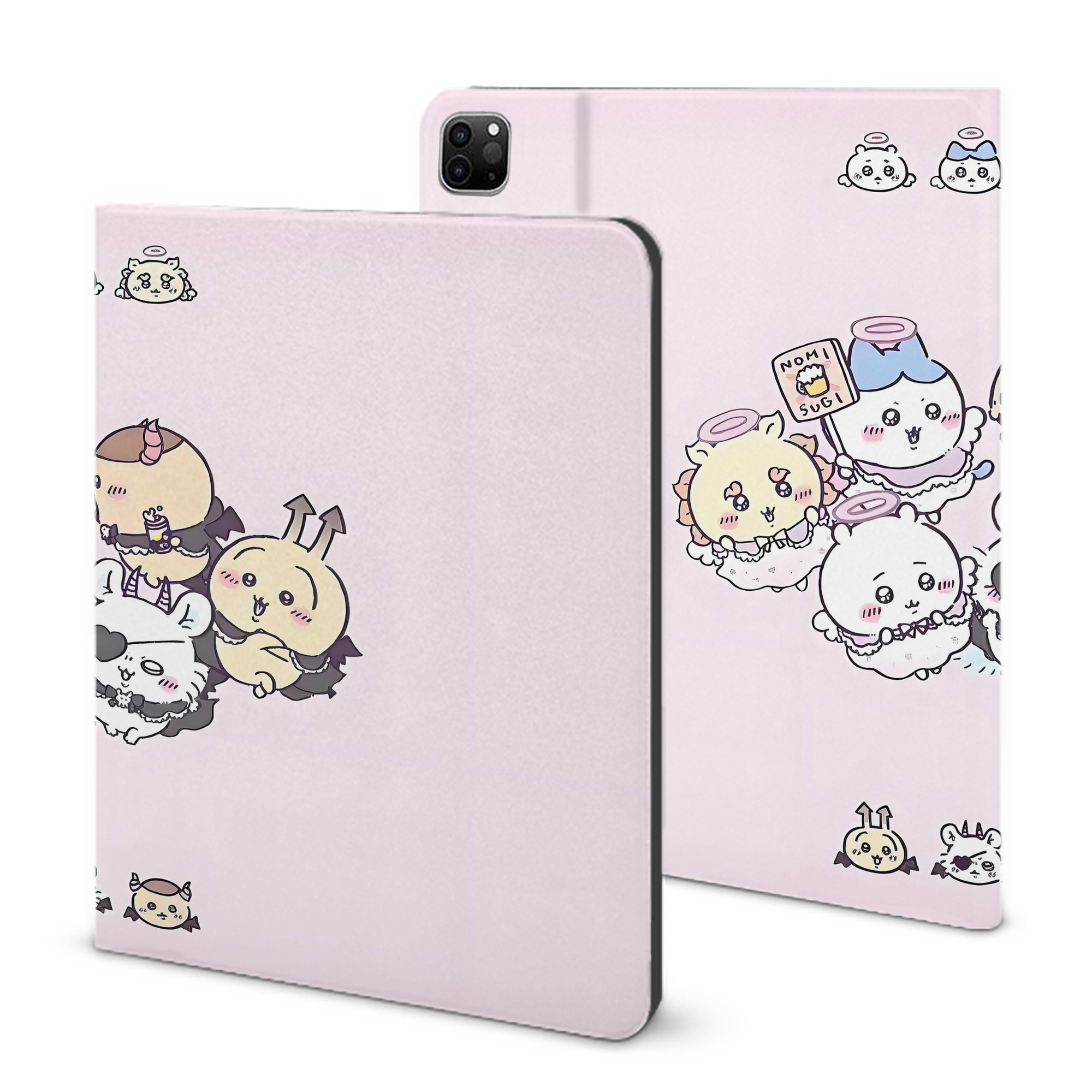 （画像用） ちいかわ Chii-kawa IPad ケース ブック型 PUレザー TPU 耐衝撃 軽量 薄型 ペン収納なし 全面保護 IPad 各モデル対応